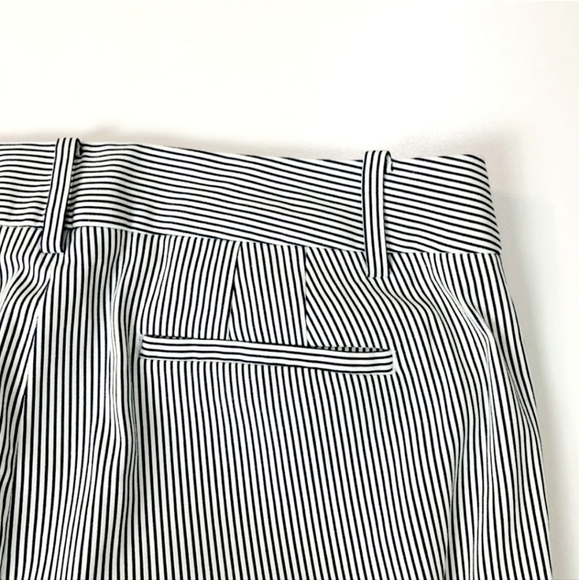 Talbots Hampshire Ankle Pants Womens Size 16P White Grey Striped Cotton Stretch - Picture 7 of 11